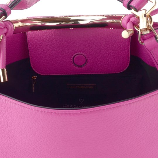 Lola Casademunt shopper kabelka s kovovým madlem fuchsia LS2604019