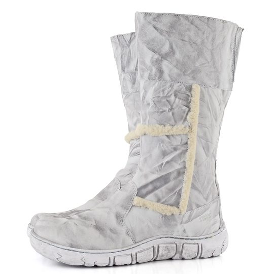 Kacper širší vyteplené polokozačky šedé patinované 4-1401-815