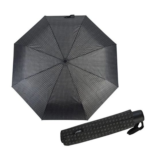 Doppler Derby pánský skládací deštník Hit vzorovaný tmavě šedý 700267PCZ04