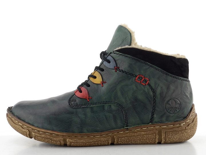 Rieker šněrovací kotník zelený Z3724-54