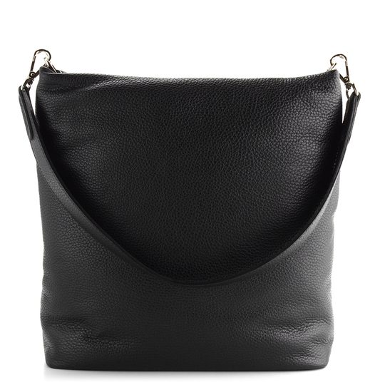 Elega kabelka cez rameno čierna/strieborné kovanie 69797