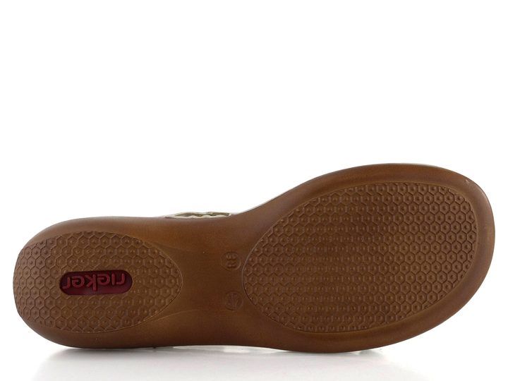 Rieker biele sandálky s priehlavkovým T pásikom 65919-80