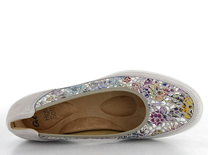 Ara širší lodičky na klínu Zürich Pebble/Sasso 12-50664-06