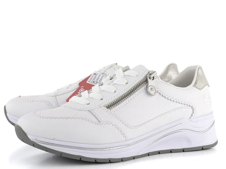 Rieker tenisky se zipem bílé N9501-80