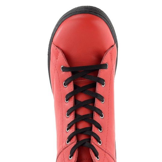 Looke červený kožený kotník Joie L0641-12