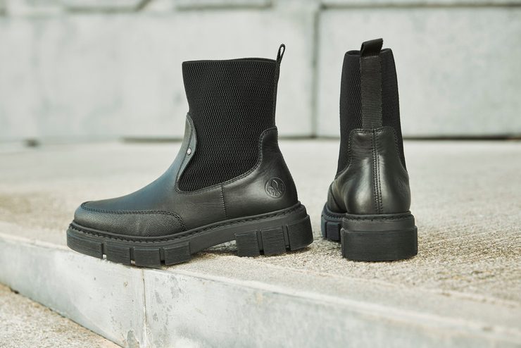 Rieker dámský kotník s pružným lemem černý M3872-00