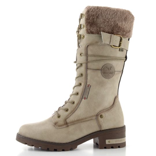 Mustang šněrovací polokozačky offwhite 15M0082003