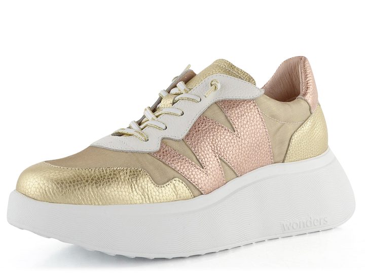 Wonders dámské tenisky na platformě Platino/Rame A-3622