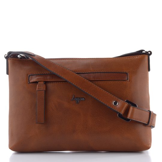 Dámská kožená crossbody kabelka cognac 2525-B-025