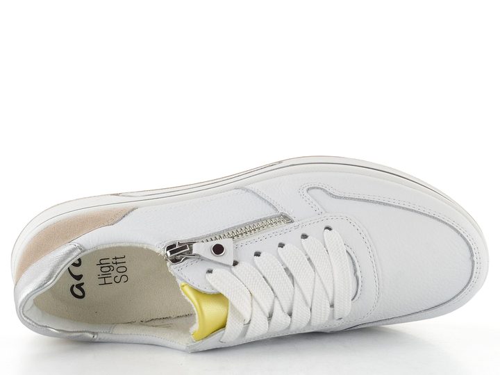 Ara širší tenisky Sapporo Weiss/Limoncello/Shell/Silber 12-27540-03