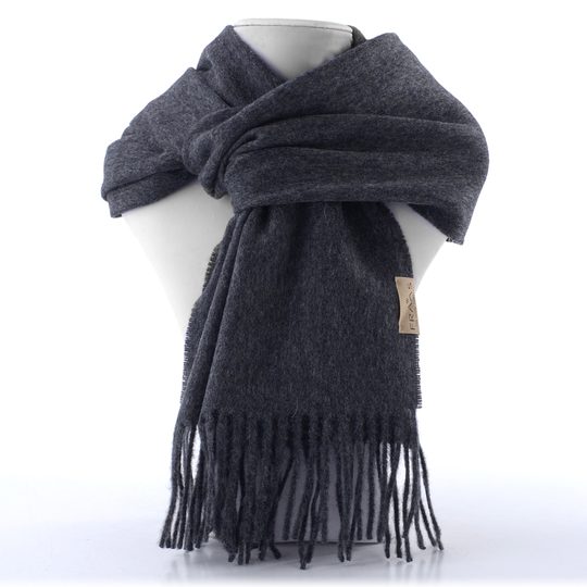 Fraas vlněný šál s kašmírem šedý 627019-980