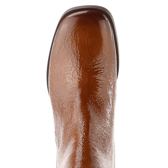 Hispanitas lakovaný zipový kotník na podpatku Marsella cuero HI254345