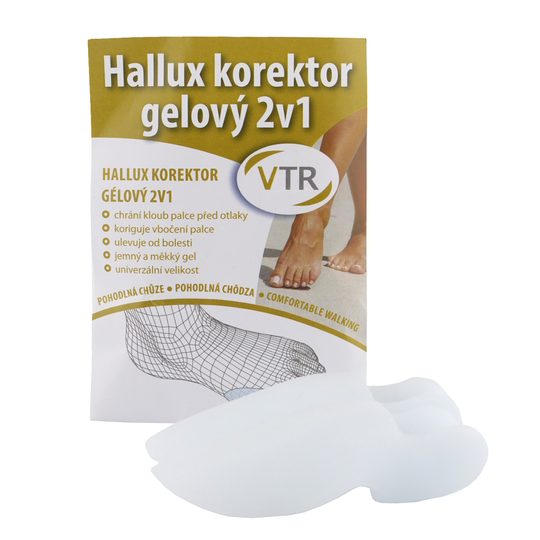 Hallux korektor gélový 2v1