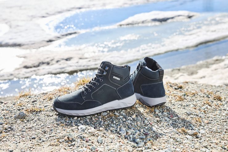 Rieker pánský kotník s membránou modro-černý 11530-14