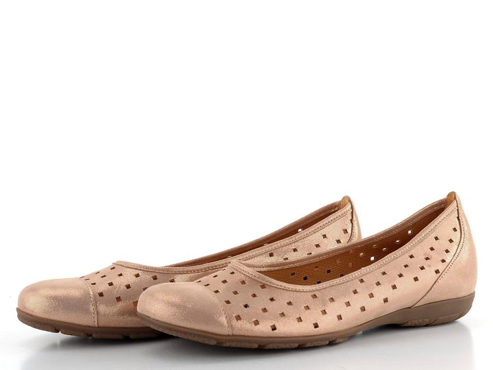 Gabor baleríny perforované růžové 64.169.60