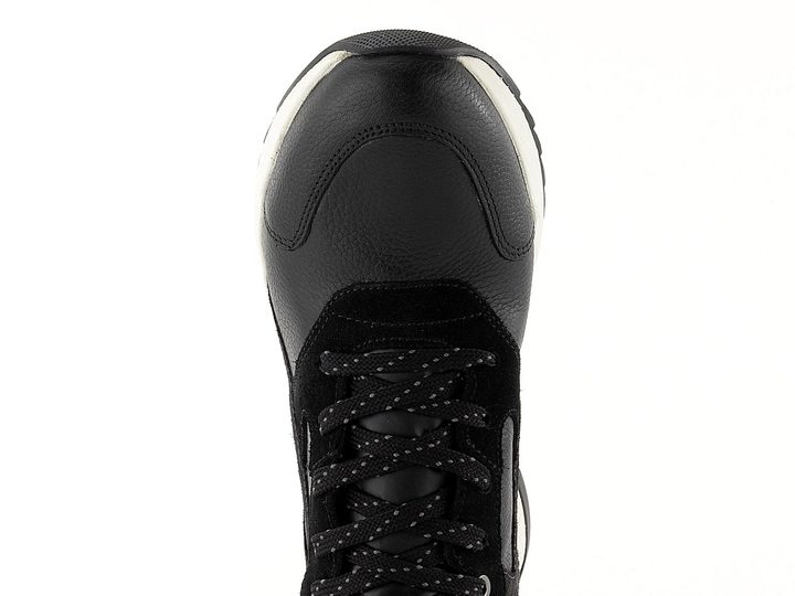 Geox kotníkové tenisky na klínu černé Falena ABX D16HXB046FUC9999