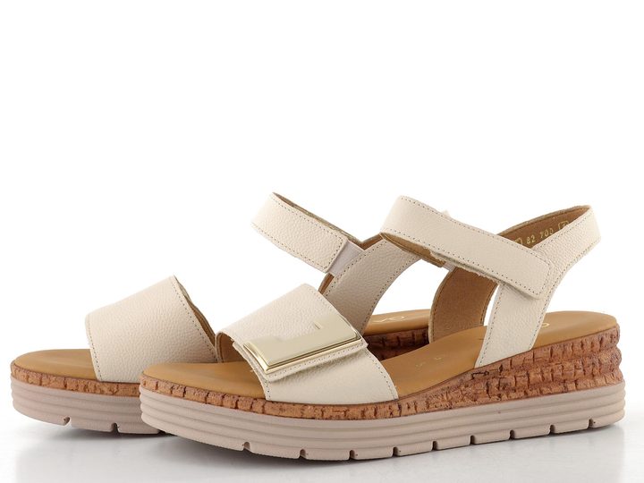 Gabor sandály na klínu creme 82.700.52