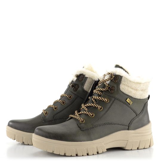 Remonte zelená šnurovacia členková obuv s membránou D0E71-52