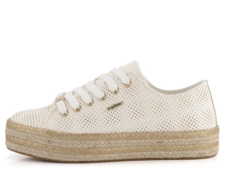 Rieker plátěné polobotky na platformě Pearlweiss 94005-80