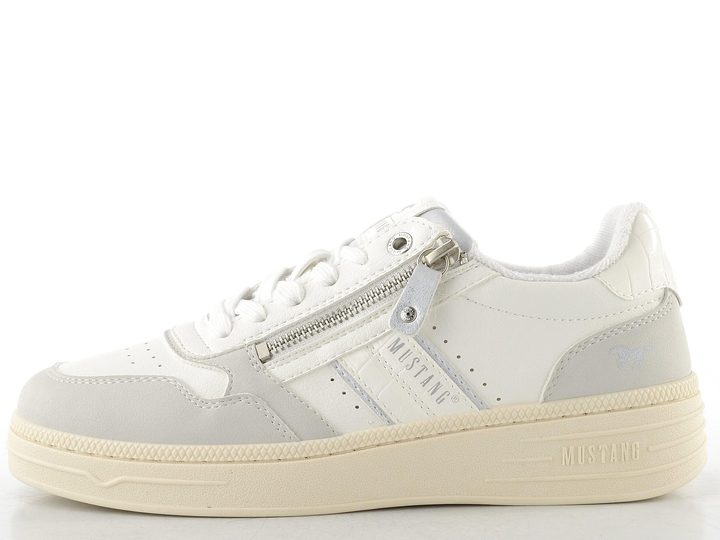 Mustang tenisky se zipem white/silver 26M0592002