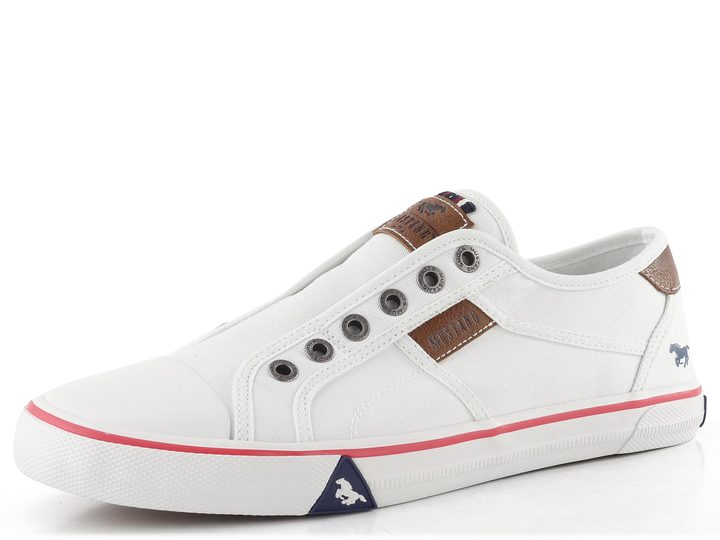 Mustang pánské tenisky bez tkaniček white 26M0211005