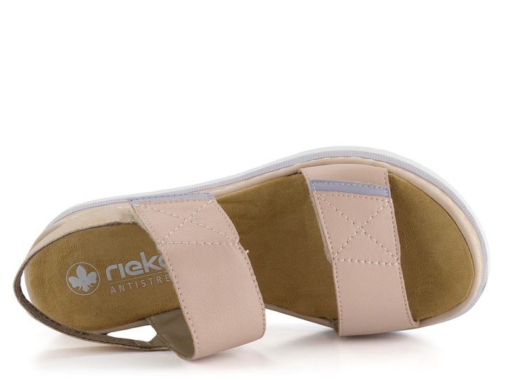 Rieker sandále na kline ružové V4475-31