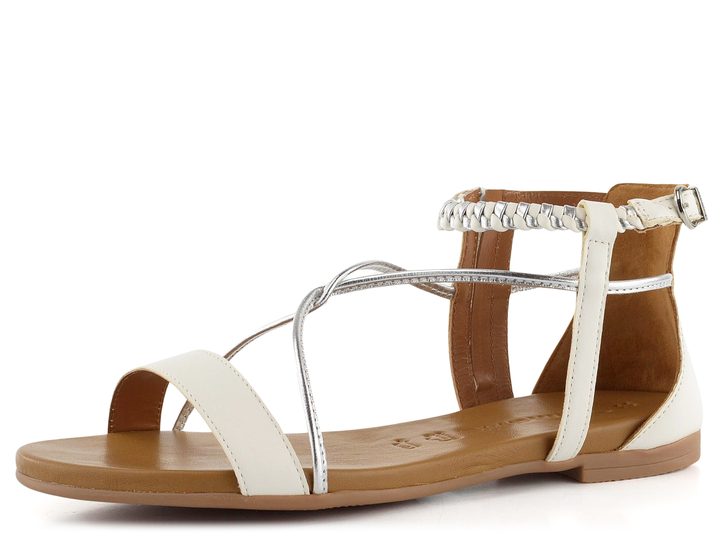 Tamaris rímske sandále White Combi 1-28043-20