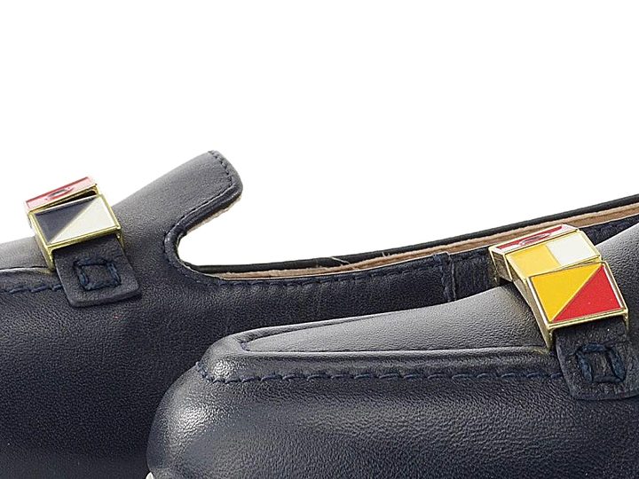 Geox kožené baleríny Annytah navy D027NB00085