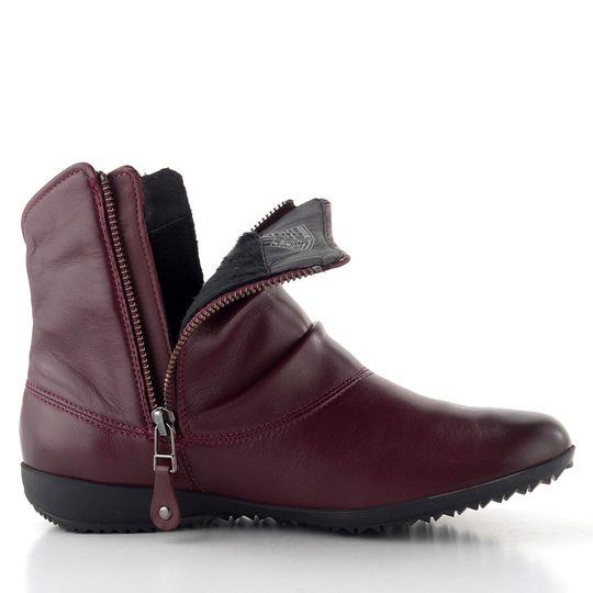 Josef Seibel řasený kotník vínový 79724VL971