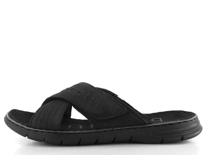 Bugatti černé pánské křížené pantofle se suchým zipem 311-A3282-3500