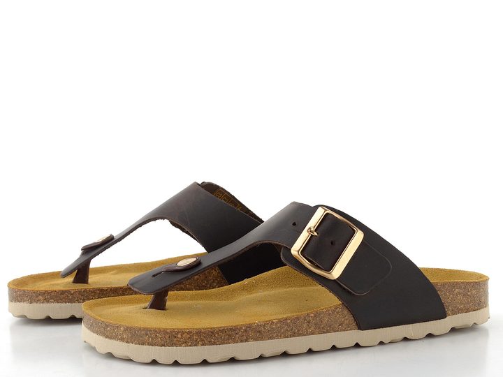 BIO Life pantofle/žabky tmavě hnědé 1892.246 Como/917