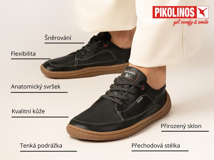 Pikolinos barefoot polobotky Aranjuez black U9F-4285C1