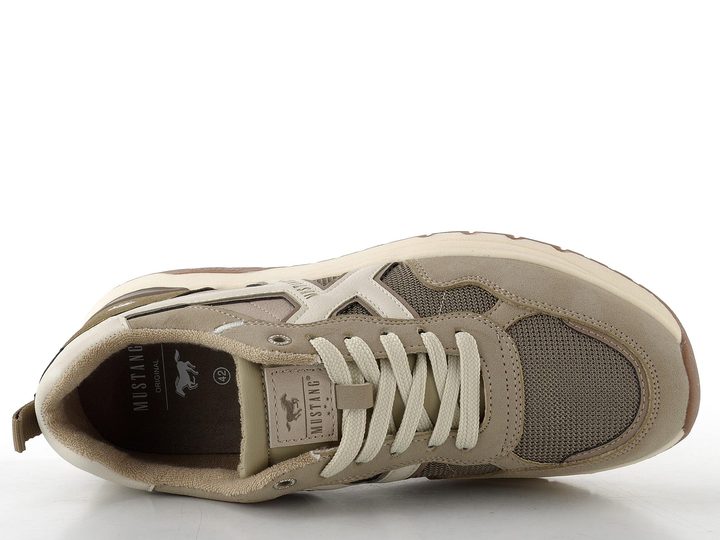 Mustang pánske šnurovacie tenisky beige 26M0291005