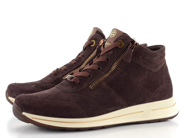 Ara širšia semišová členková obuv Osaka Amarone 12-24808-97