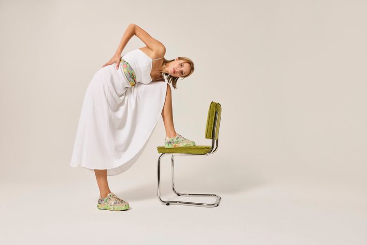 Rieker Sport tenisky na platformě zelené/multi M7711-91