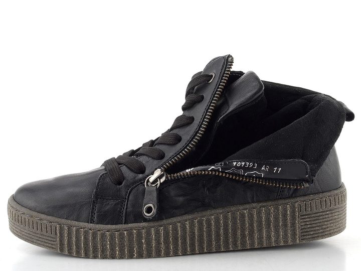 Gabor šněrovací kotník se zipem černý 73.730.57