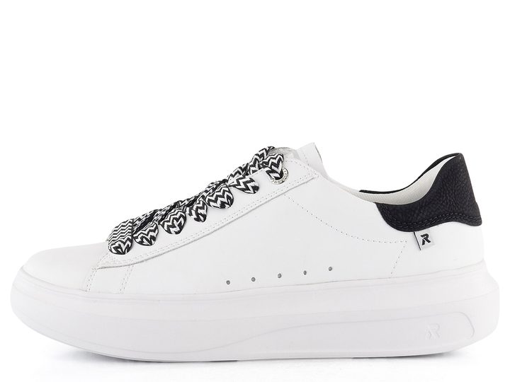 Rieker tenisky na platformě Weiss/Schwarz W1201-80