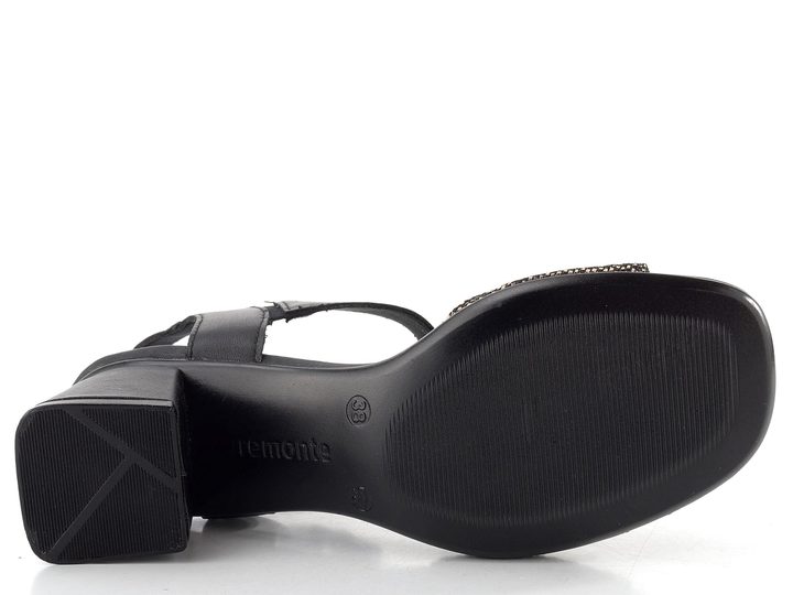 Remonte černé sandály na podpatku D1K51-04