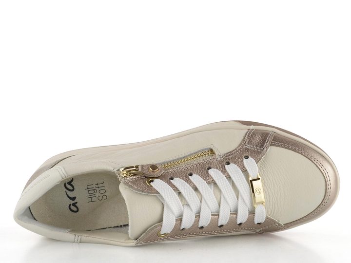 Ara dámské tenisky se zipem Rom Sand/Cream/Weiss 12-34432-63