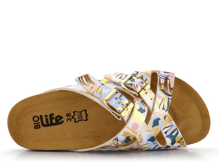 BIO Life pantofle fuzbetové barevné/platin 2428.12/833