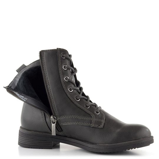 Tamaris tmavě šedý kotník se zipem 1-25107-29