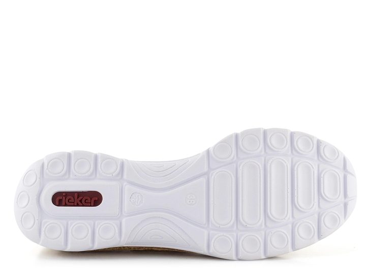 Rieker sportovnější prořezávané baleríny s páskem N4257-60