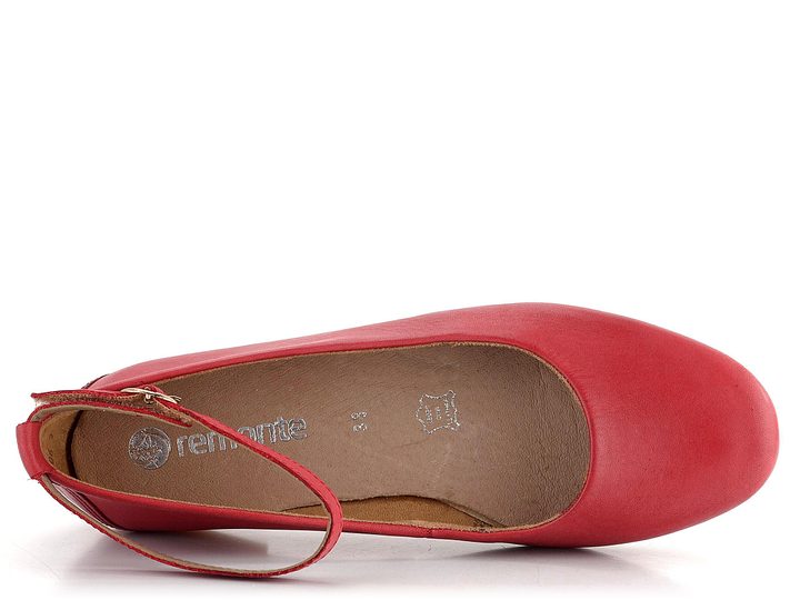 Remonte červené baleríny s kotníkovým páskem D0K03-33