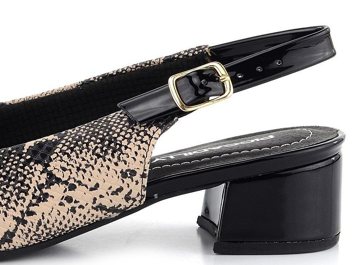 Piccadilly čierne hadie sandále s mašľou 114022