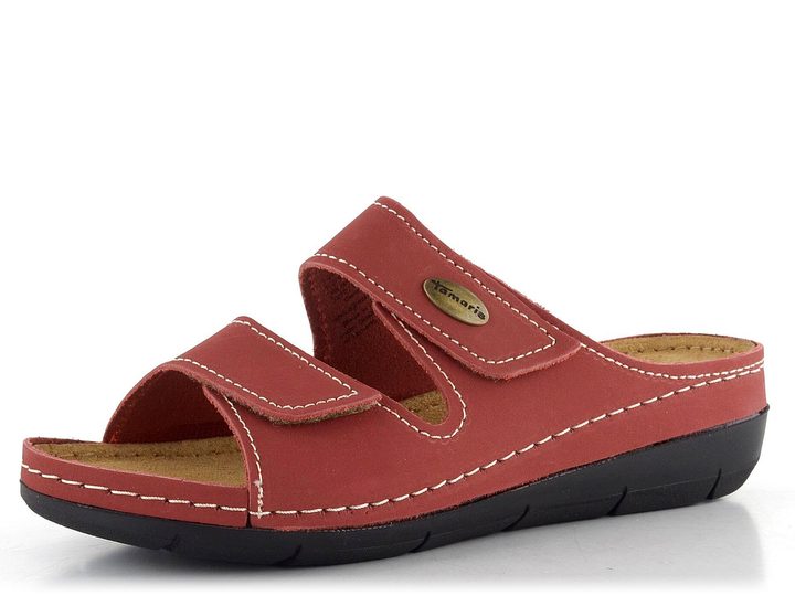 Tamaris fuzbetové pantofle Red 1-27510-41