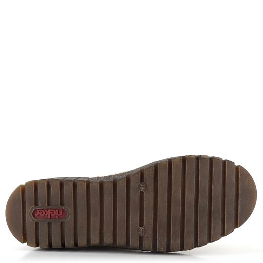 Rieker vyššia členková obuv na platforme krémová Y3424-60