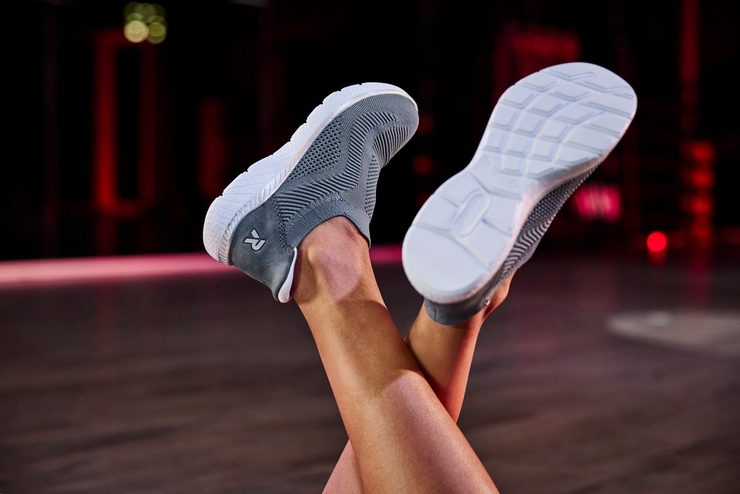 Rieker úpletové prozouvací tenisky Jeans/Lightblue M5072-10