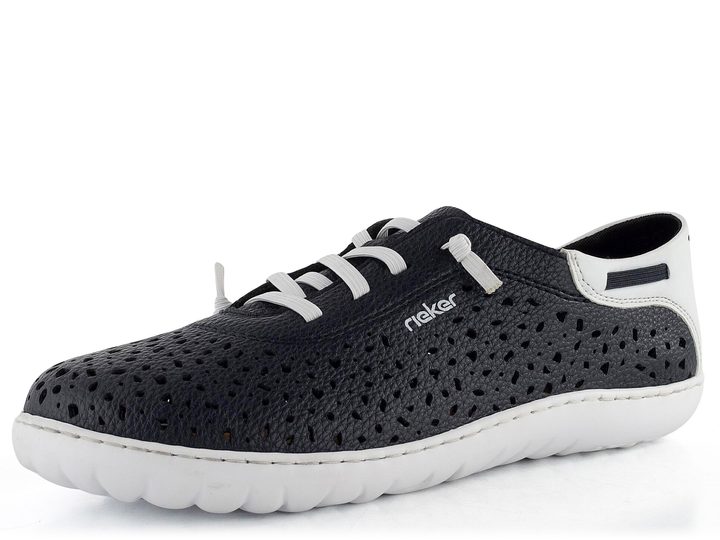 Rieker tmavo modré poltopánky s pružným šnurovaním 52805-14