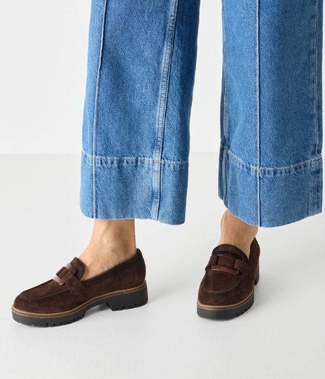 Tamaris mokasíny na vysoké podešvi mocca 1-24722-43