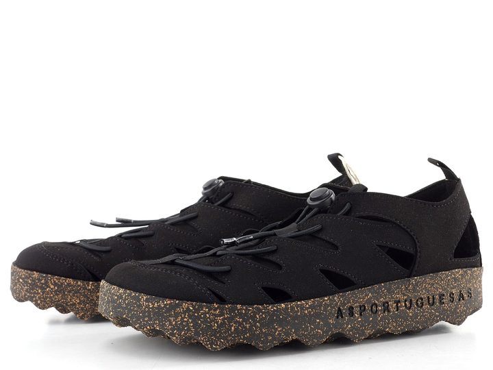 Asportuguesas polobotky s pružným šněrováním Cure 2 black P018206012